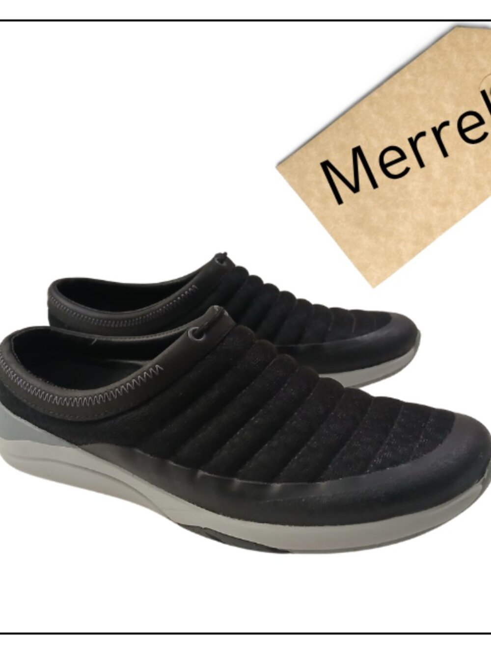 Merrell Black Quilted Slip-On Athletic Shoes - Picture 6 of 6